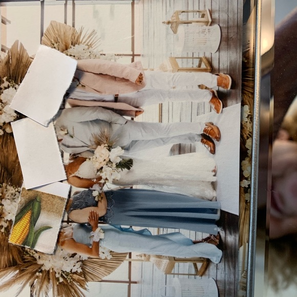 Beautiful slate blue mother of the groom dress with separate shawl - Picture 9 of 12